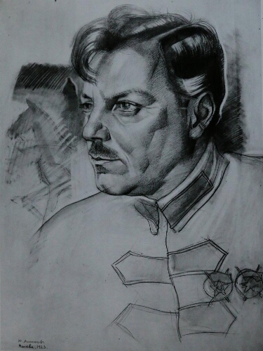Portrait of Kliment Vorochilov by Yury Annenkov, Moscow, 1923