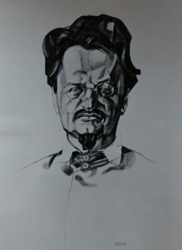Portrait of Leon Trotsky by Yury Annenkov, 1923