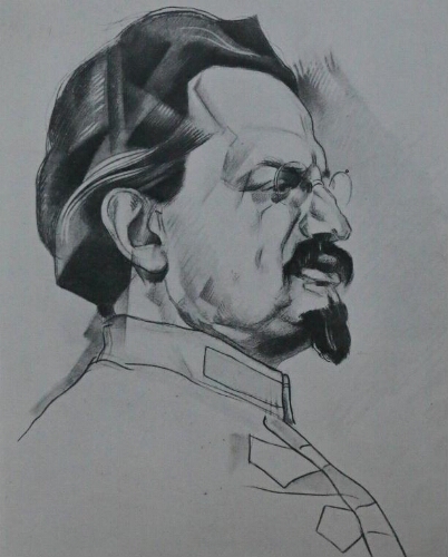 Portrait of Leon Trotsky by Yury Annenkov [s.d.]