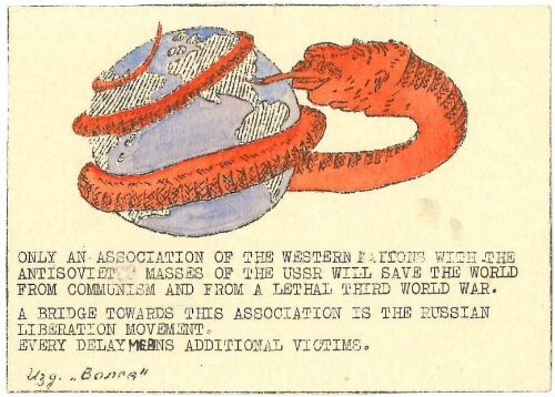 Anti-communist postcard – The Red Snake