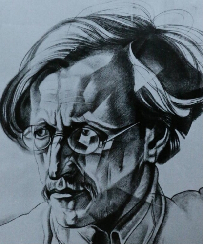 Portrait of Vladimir Antonov-Ovseenko by Yury Annenkov (1923)
